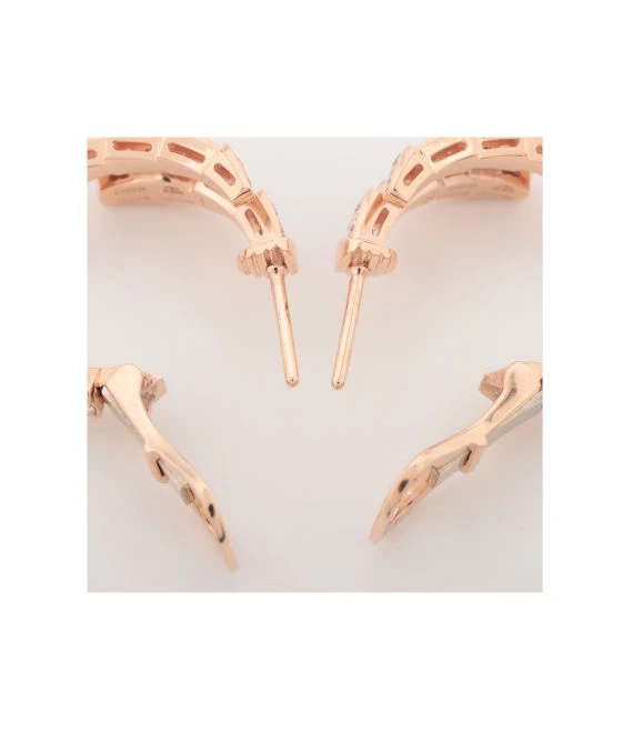 Bvlgari Serpenti Viper Diamond Earrings In Rose Gold