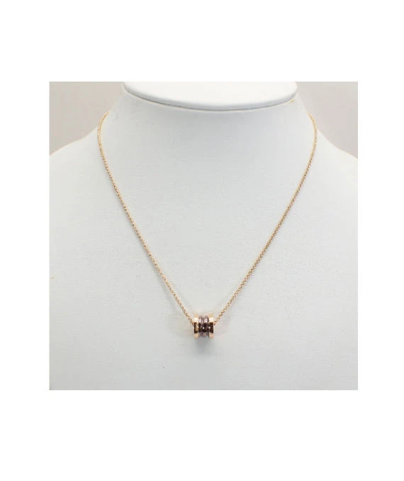 Bvlgari Bronze Metal B Zero 1 Necklace In 18k Rose Gold