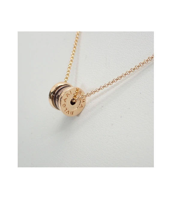 Bvlgari Bronze Metal B Zero 1 Necklace In 18k Rose Gold
