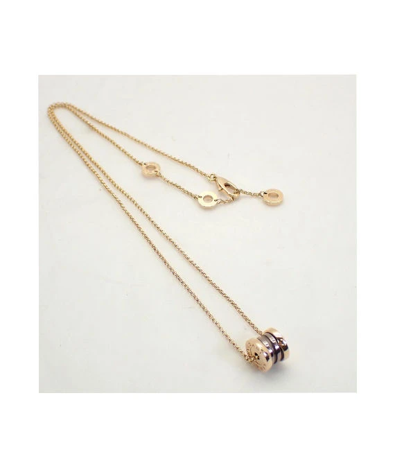 Bvlgari Bronze Metal B Zero 1 Necklace In 18k Rose Gold
