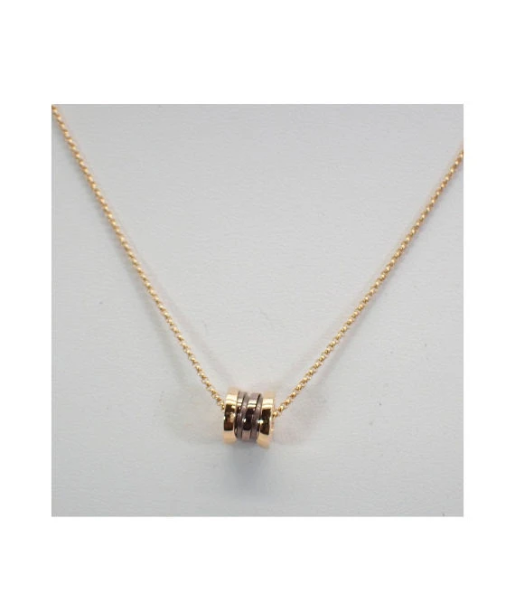 Bvlgari Bronze Metal B Zero 1 Necklace In 18k Rose Gold
