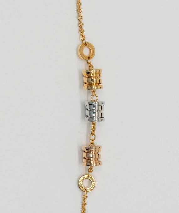 Bvlgari B.zero1 Tricolor Bracelet in 18K Yellow, White and Rose Gold