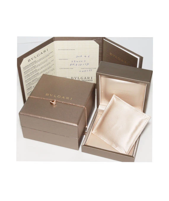 Bvlgari Size 19 Diva Dream Diamond Bracelet In 18k Rose Gold