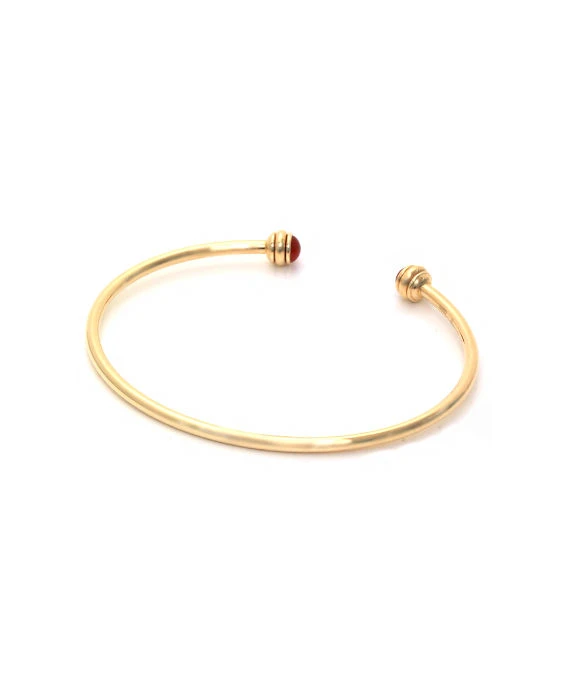 Piaget Possession Size 17 Carnelian Bangle Bracelet In 18k Rose Gold