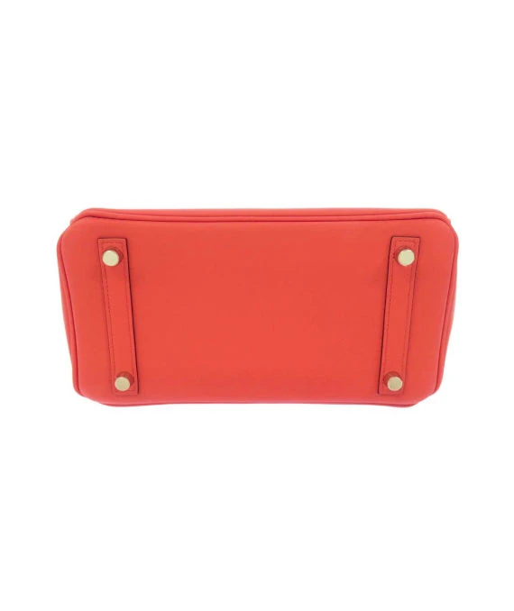 Hermes 2023 Birkin (Stamp B) Size 25 Vos Swift Leather handbag in Rose Texas Pink Color with Silver Hardware