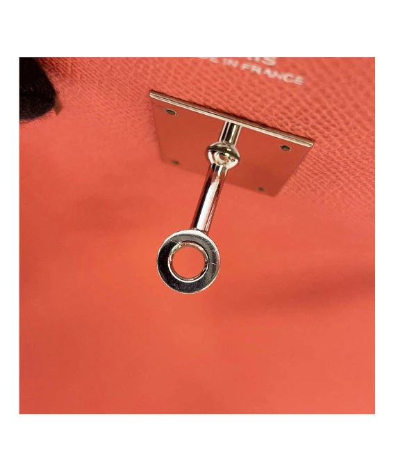 Hermes 2013 Birkin (Stamp Q) Size 30 Epsom Leather handbag in Flamingo Color with Silver Hardware