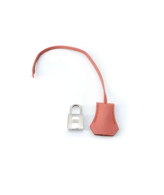 Hermes 2013 Birkin (Stamp Q) Size 30 Epsom Leather handbag in Flamingo Color with Silver Hardware