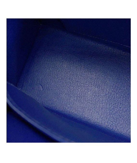 Hermes 2017 (Stamp A) Size 25 Epsom Leather Kelly in Blue Electric and Jaune Ambre Color with Gold Hardware