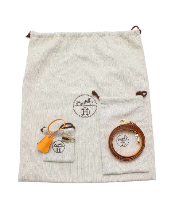 Hermes 2017 (Stamp A) Size 25 Epsom Leather Kelly in Blue Electric and Jaune Ambre Color with Gold Hardware