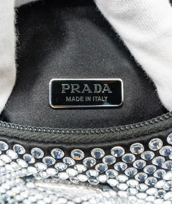 Prada Re-Edition 2000 Crystal Embellished Shoulder Bag