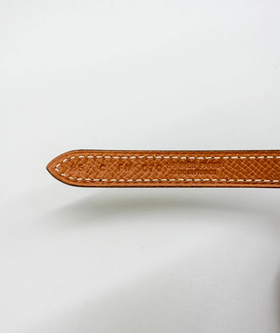 Hermes Size 38 Epsom Swift Focus Belt 85 Gold Black