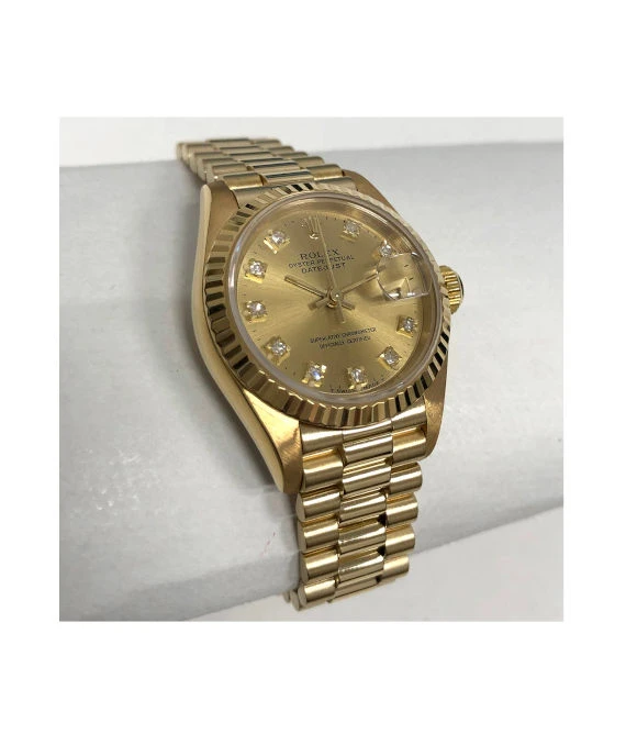 Rolex 69178G Datejust 26mm 18k Solid Yellow Gold and Diamond Women's Watch