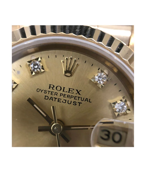 Rolex 69178G Datejust 26mm 18k Solid Yellow Gold and Diamond Women's Watch