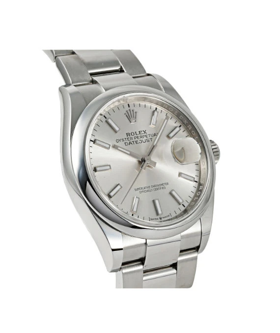 Rolex Datejust 126200 36mm Silver/Bar Dial Stainless Steel Automatic Men's Watch