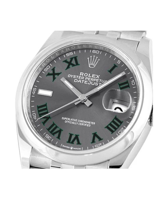 Rolex Datejust 126200 36mm Slate Green Roman Dial Automatic Stainless SteelJubilee Bracelet Men's Watch
