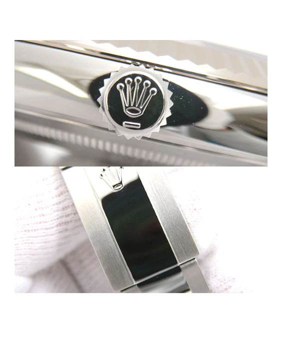 Rolex Datejust 42.4mm Azzurro Blue Dial Roman Numeral Automatic Men's Watch in Stainless Steel and White Gold