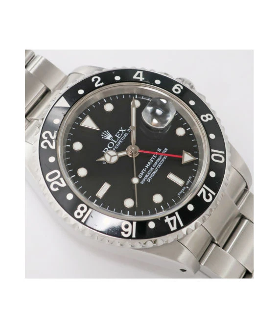 Rolex 2000 GMT-Master II 16710 P 40mm Black Bezel Stainless Steel Automatic Men's Watch