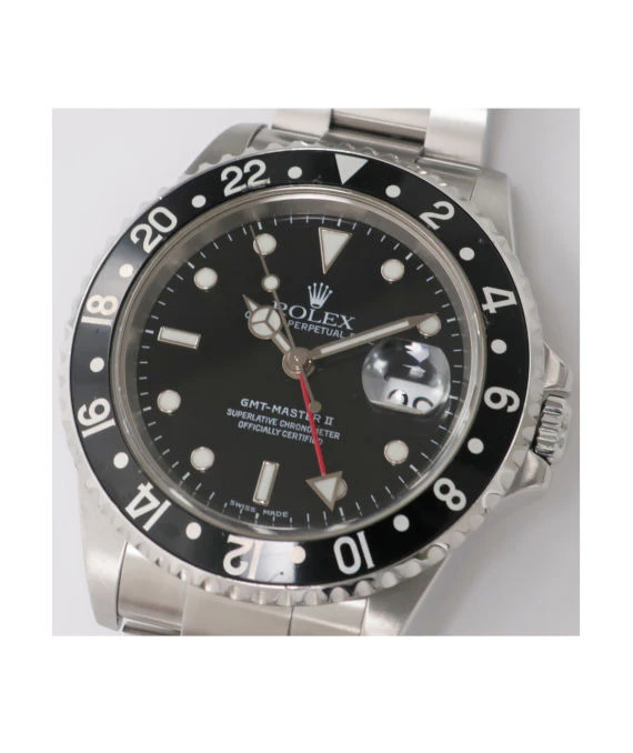 Rolex 2000 GMT-Master II 16710 P 40mm Black Bezel Stainless Steel Automatic Men's Watch