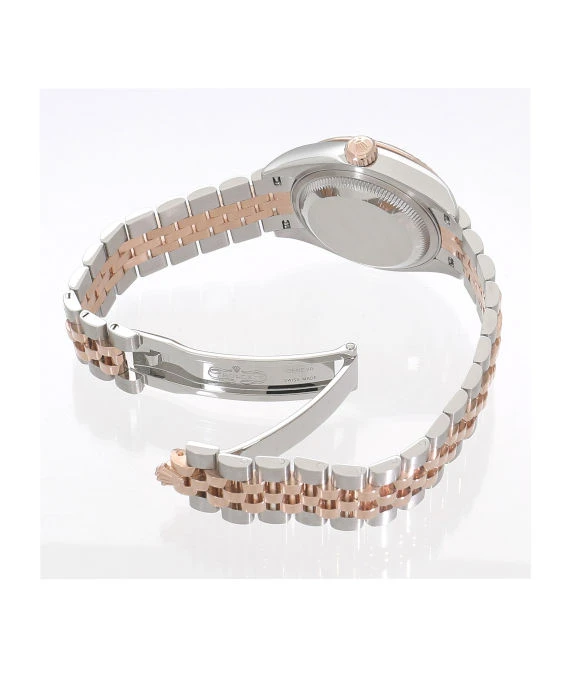 Rolex 2010 Lady Date just 28mm Chocolate Rome Dial Stainless Steel and Rose Gold Automatic Women's Watch