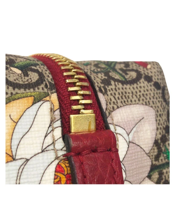 Gucci Multicolor Flora GG Supreme Canvas Ophidia Cosmetic Case