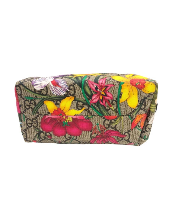 Gucci Multicolor Flora GG Supreme Canvas Ophidia Cosmetic Case