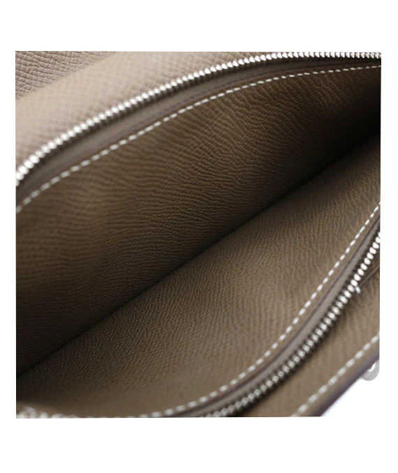 Hermes 2020 (Stamp Y) Epsom Leather Kelly To Go Long Wallet in Etoupe Color with Palladium Hardware