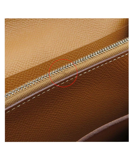Hermes 2020 (Stamp Y) Epsom Leather Kelly To Go Long Wallet in Golden Brown Color with Palladium Hardware