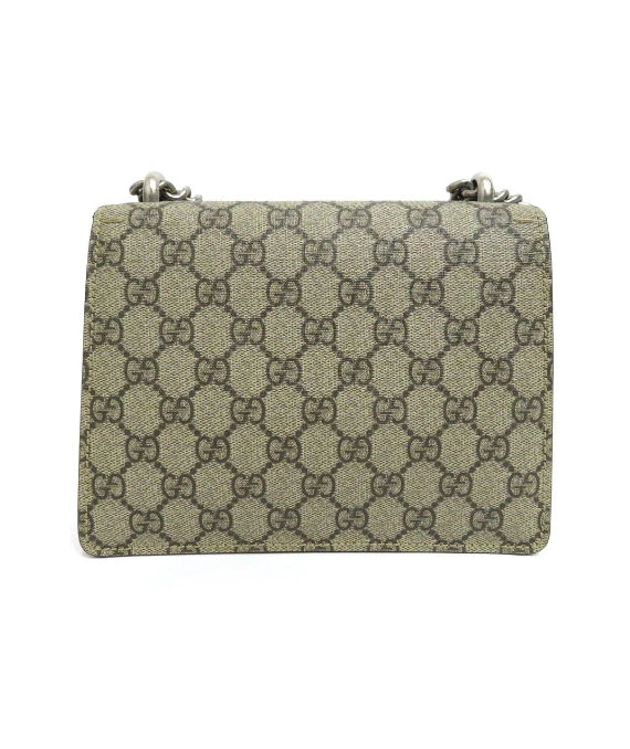Gucci Beige GG Supreme Canvas and Suede Mini Dionysus Shoulder Bag