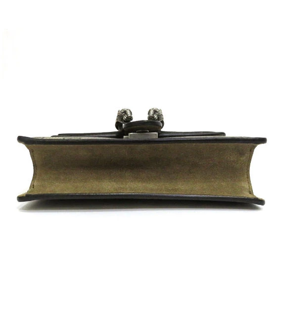 Gucci Beige GG Supreme Canvas and Suede Mini Dionysus Shoulder Bag