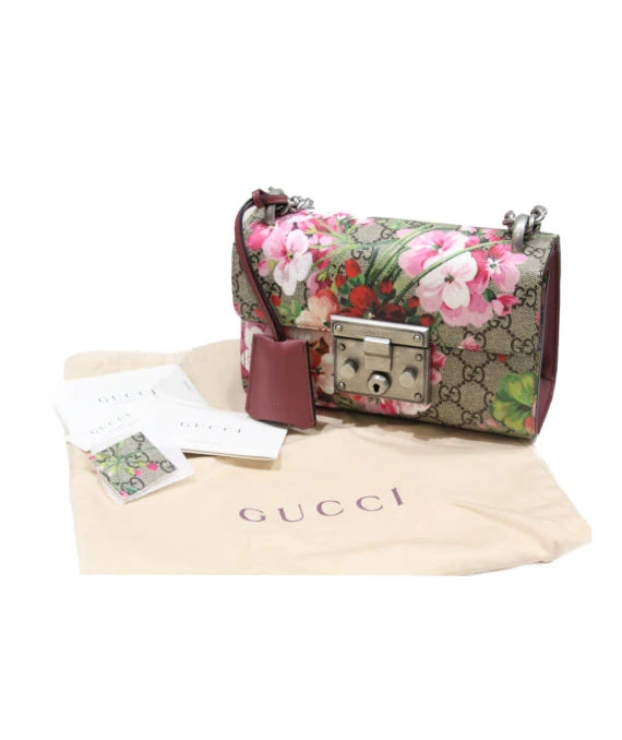 Gucci Multicolor GG Supreme Canvas Small Lock Shoulder Bag