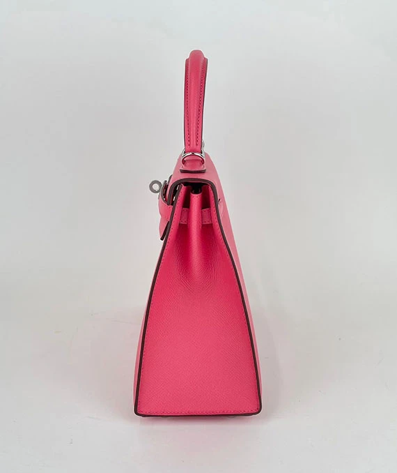 Hermes 2023 Kelly size 25 Rose azale color in Epsom Leather with Palladium hardware