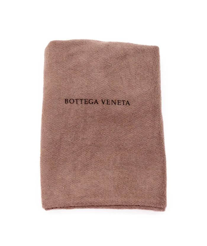 Bottega Veneta Orange / Silver Intreccio Impero Leather Knot Clutch Bag