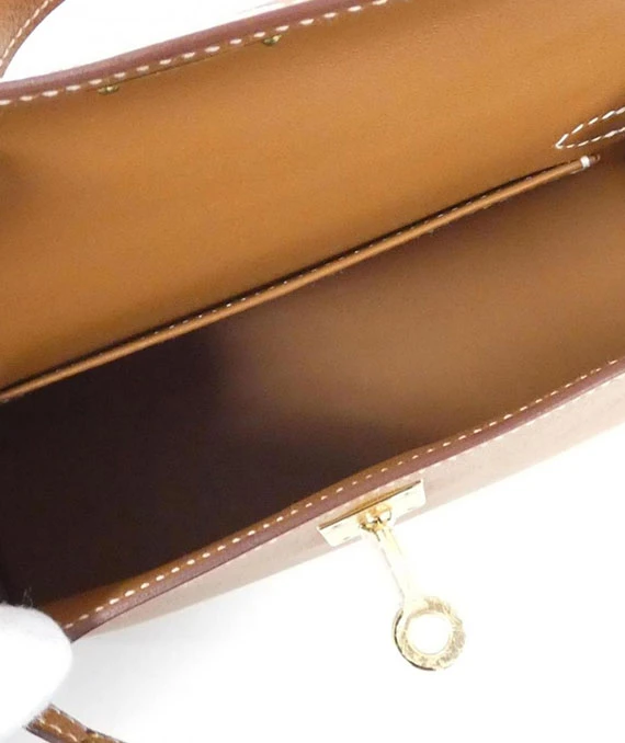 Hermes 2023 Mini Kelly 2 in Gold Color with Gold Hardware