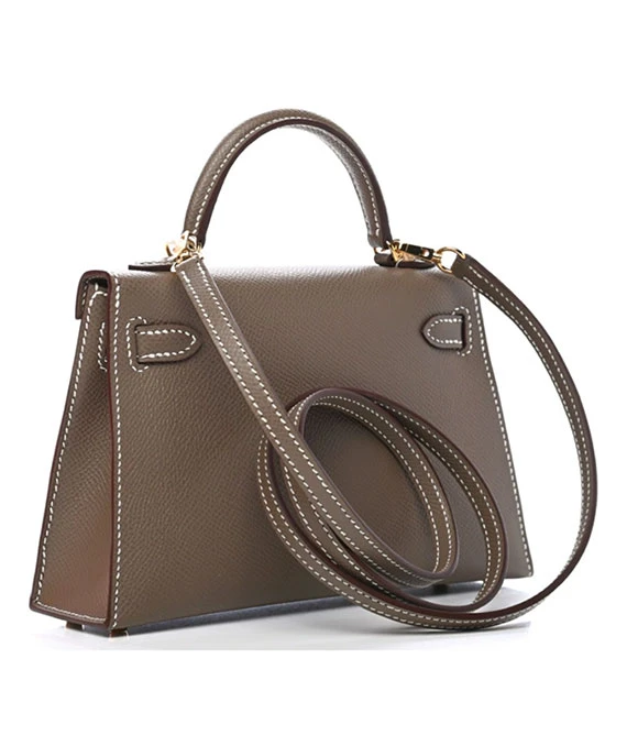 Hermes 2023 Mini Kelly 2 in Etoupe Grey with Gold hardware