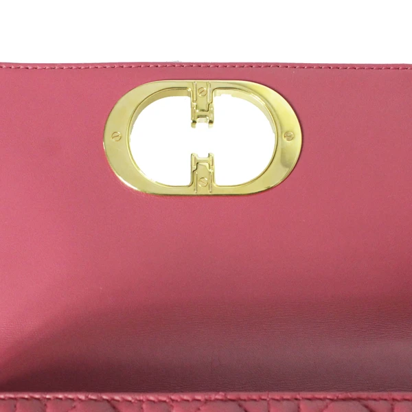 Christian Dior Cannage Calfskin Pink Caro Small Bag with Gold Hardware