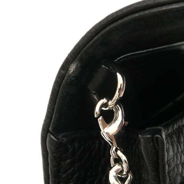 Christian Dior Black Leather Diorama Chain Shoulder Bag