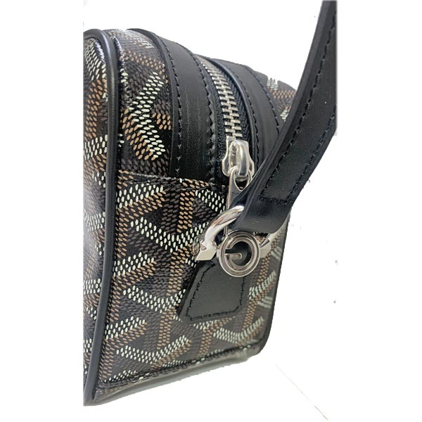 Goyard Black Goyardine Coated Canvas Sac Cap Vert PM Crossbody Bag