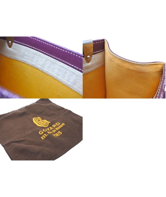 Goyard Burgundy Coated Canvas and Leather Saigon PM Top Handle Bag