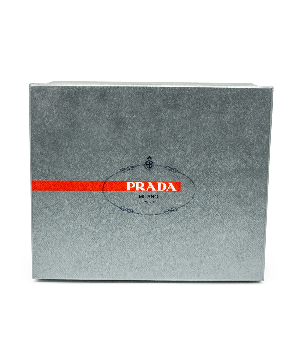 Prada Size 38 Sport Dark Blue Nylon Low-Top Sneakers with White/Black Sole