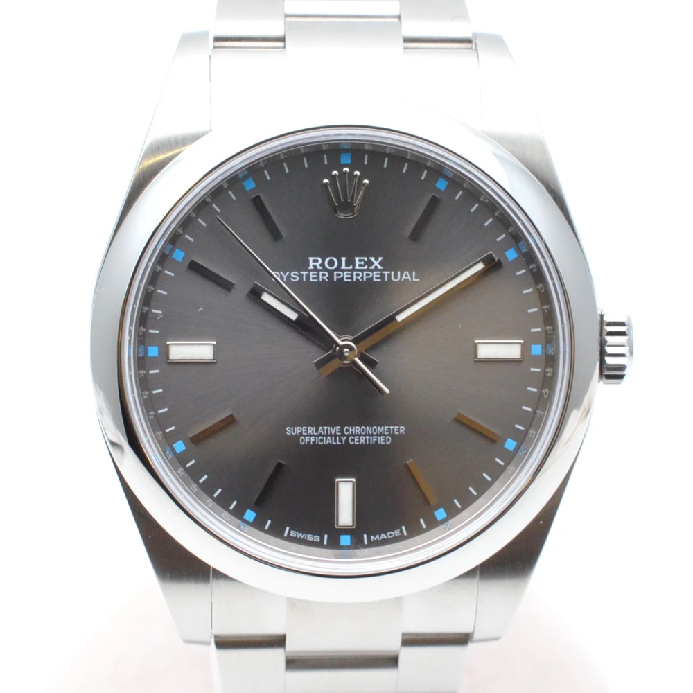 ROLEX 114300 Oyster Perpetual 39 Dark Rhodium Gray