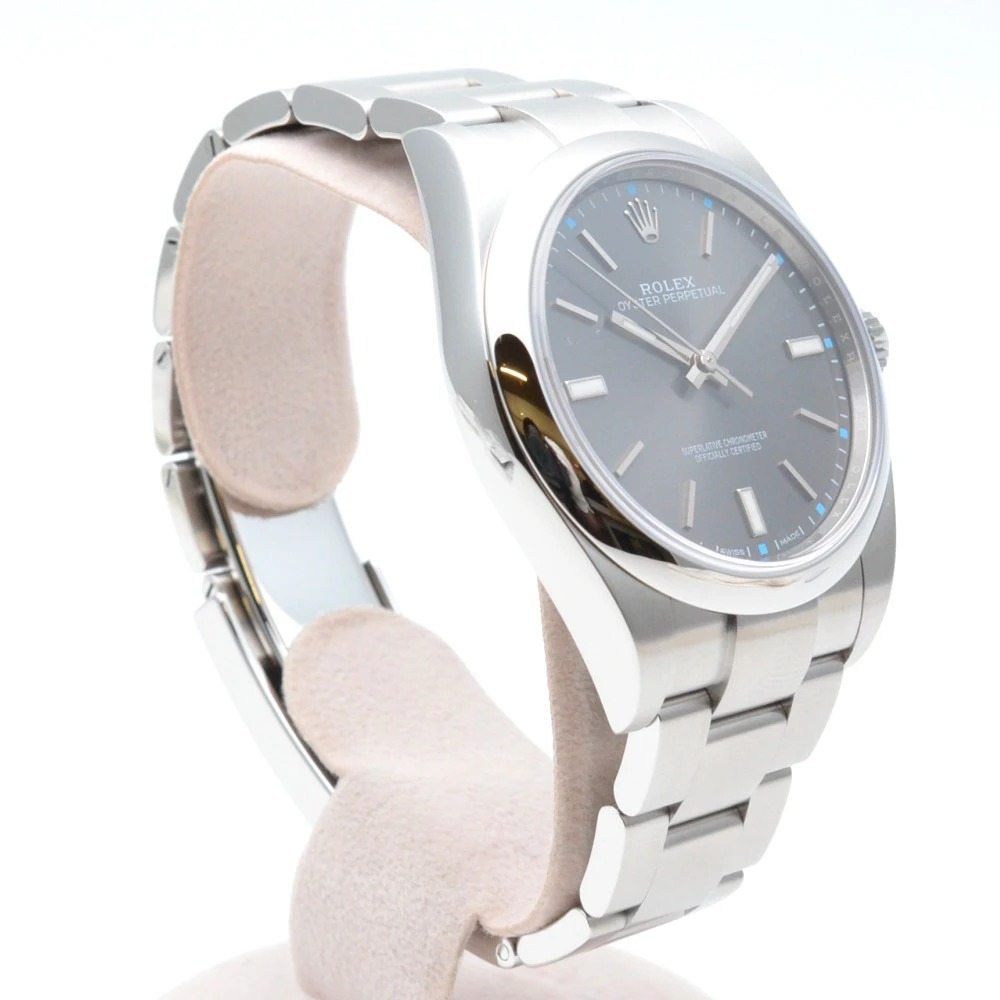 ROLEX 114300 Oyster Perpetual 39 Dark Rhodium Gray