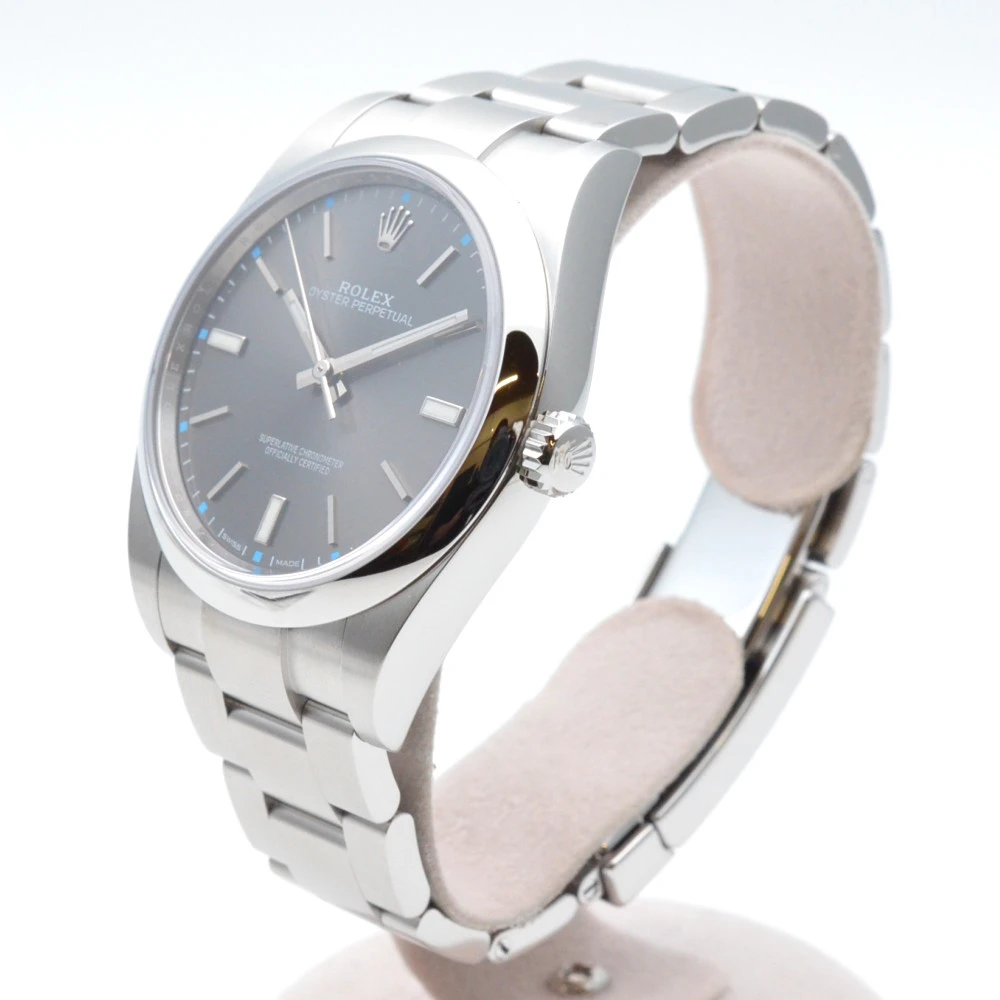 ROLEX 114300 Oyster Perpetual 39 Dark Rhodium Gray