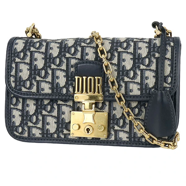 Dior Oblique Canvas and Leather Dioraddict Flap Chain Bag