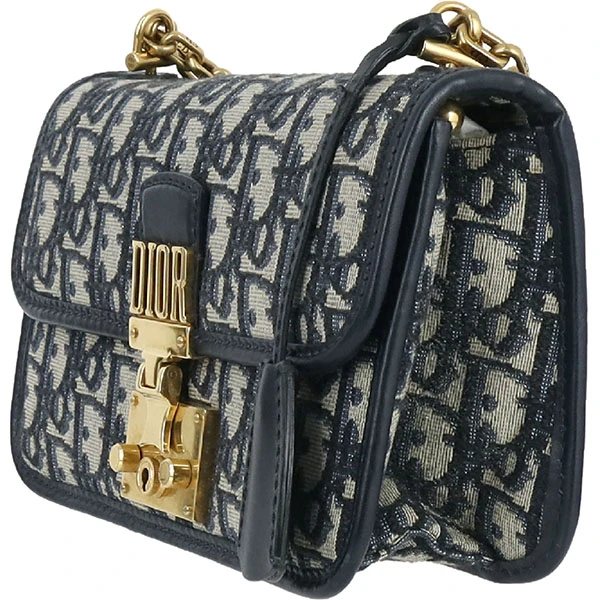 Dior Oblique Canvas and Leather Dioraddict Flap Chain Bag