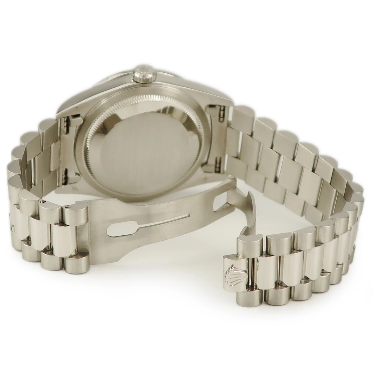 Rolex ROLEX Day-Date 36 18346A  Blue Roman Numeral Platinum Watch