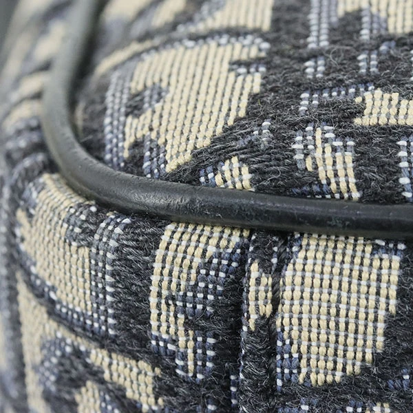 Dior Beige Navy Oblique Jacquard Canvas Leather Mini Crossbody Men's Bag