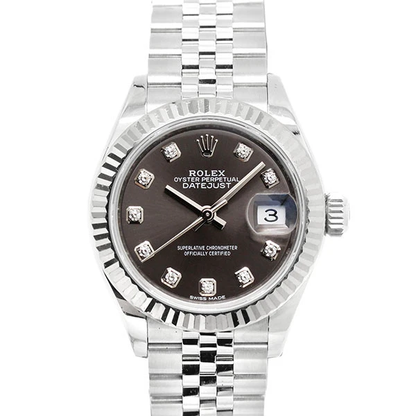 Rolex Datejust 279174G 10P Diamond Dark Gray Dial