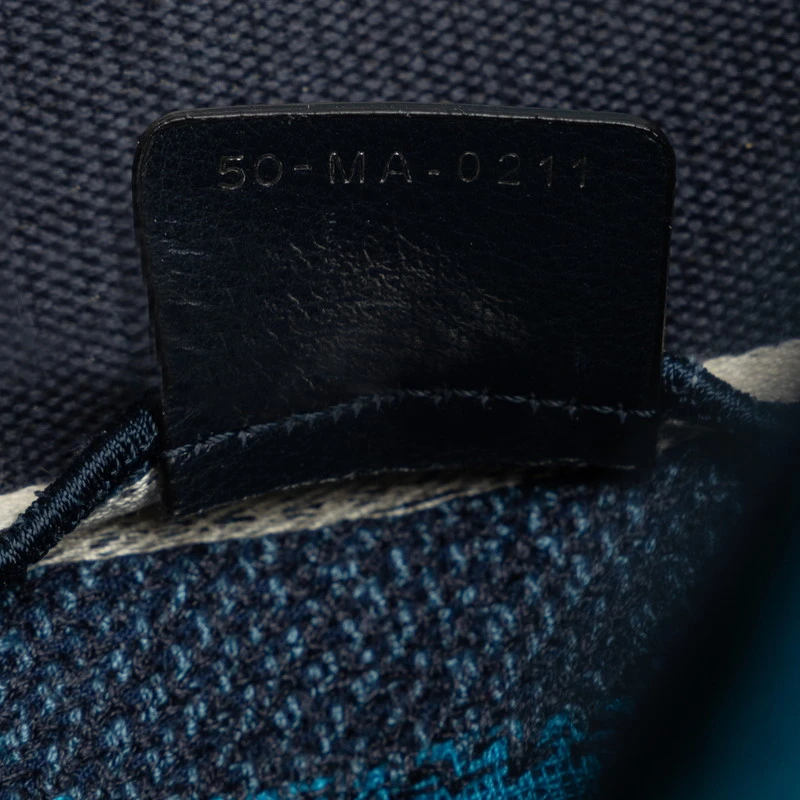 Dior Blue Large Embroidered Palm Tree Diorcamp Messenger Bag