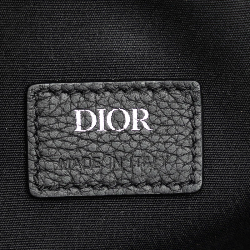 Dior Black/Beige Oblique Canvas Jacquard Leather Trotter Saddle Pouch Shoulder Bag