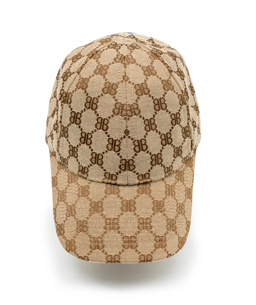 Balenciaga x Gucci Size S Beige/Ebony Web Detail Original Canvas Baseball Hat